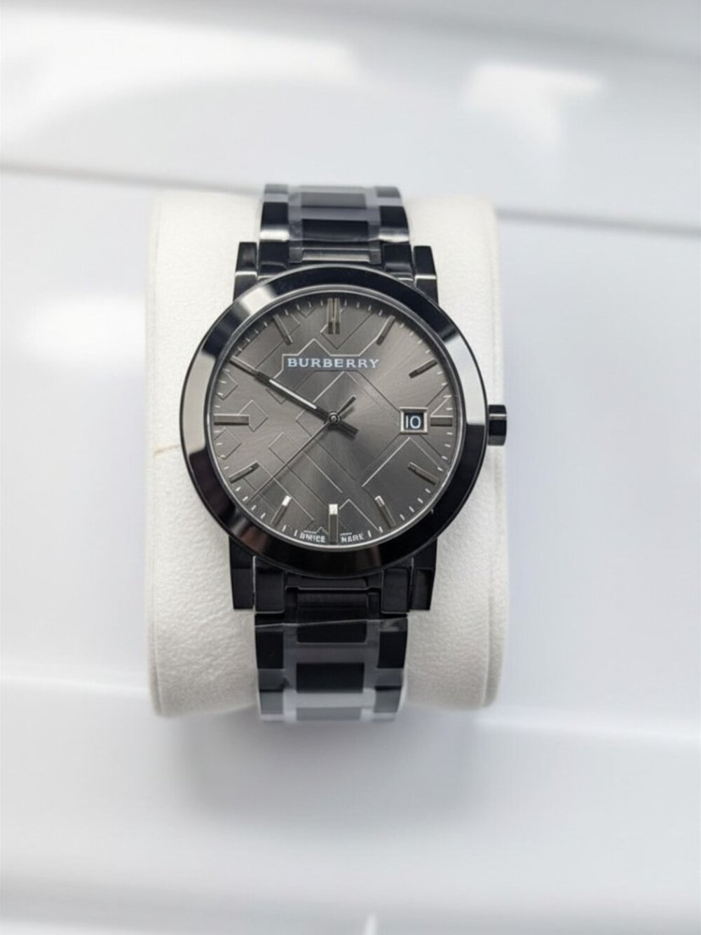 BURBERRY BU9007 MEN'S BLACK WATCH-OPEN BOX